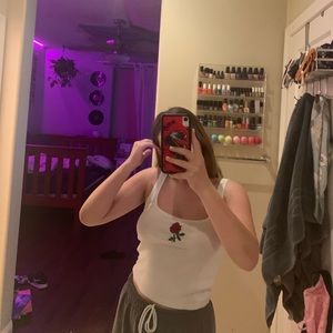 White rose tank top!